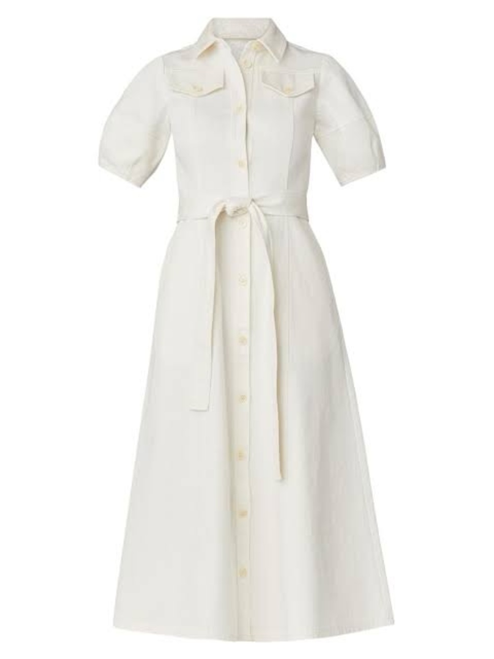 Shoshanna White Denim Mara Dress